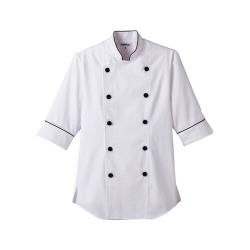 ショップコートホワイト×ブラック