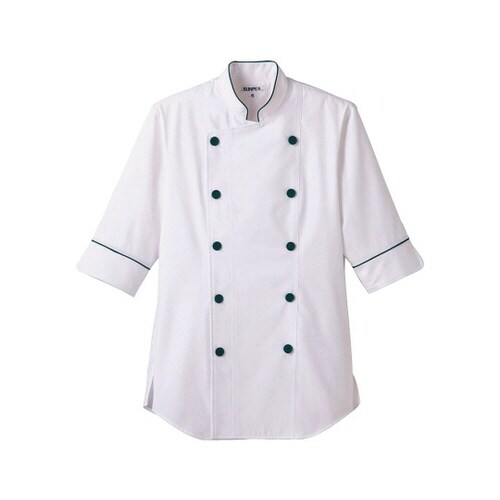 ショップコートホワイト×グリーン