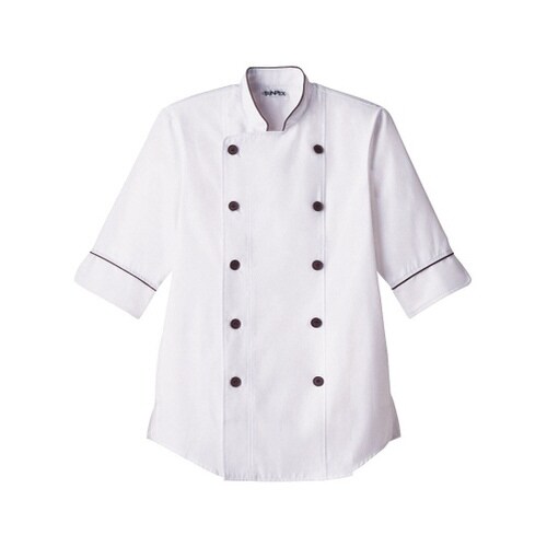 ショップコートホワイト×ブラウン