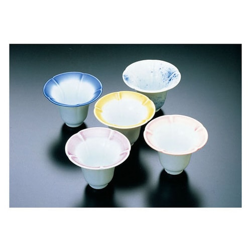 陶器 朝顔 珍味入 青