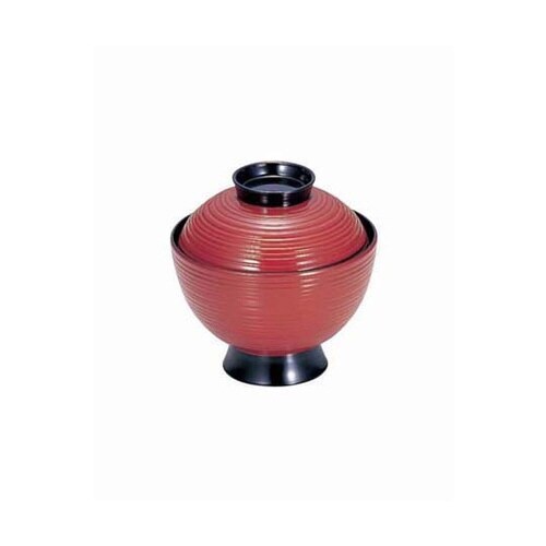 3.8寸千筋小吸椀 朱つば黒 RSIB301