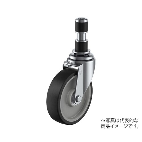 ETF型キャスター自在車ゴムパイプ差し込み式