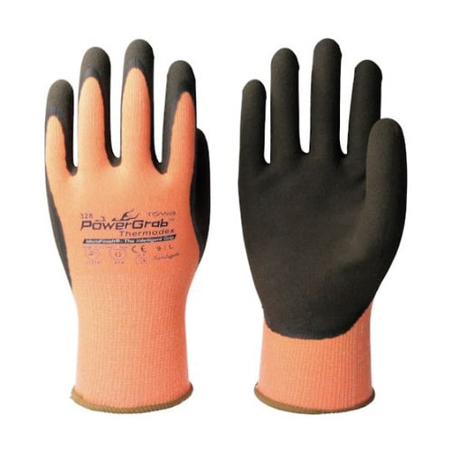 防寒天然ゴムコート手袋