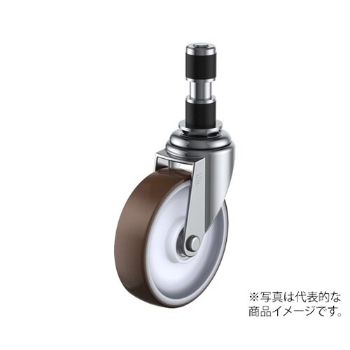 ETF型キャスター自在車ゴムパイプ差し込み式