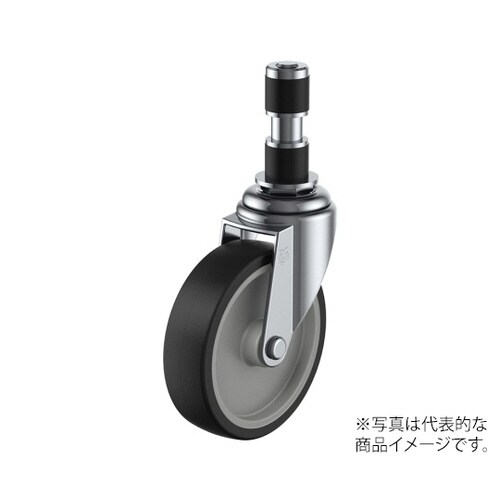 ETF型キャスター自在車ゴムパイプ差し込み式