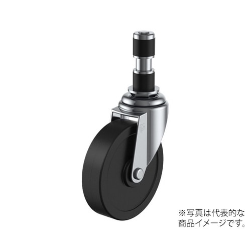 ETF型キャスター自在車ゴムパイプ差し込み式