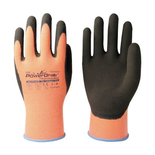 防寒天然ゴムコート手袋