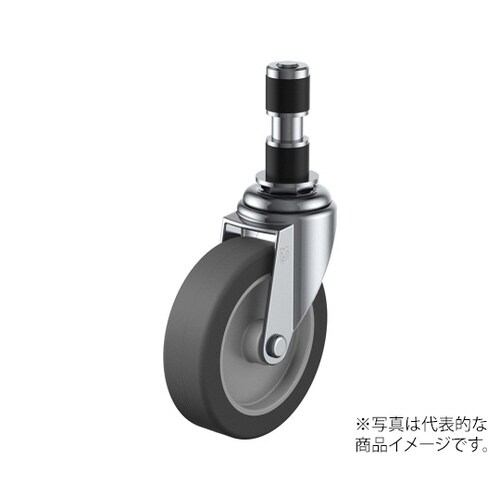 ETF型キャスター自在車ゴムパイプ差し込み式