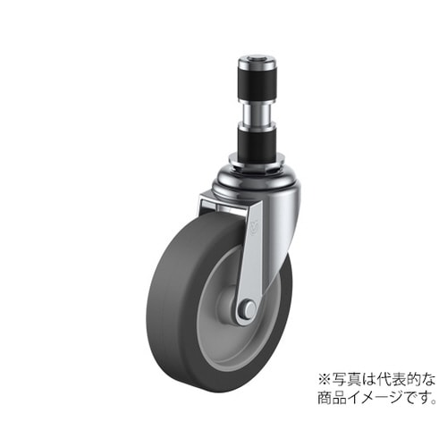 ETF型キャスター自在車ゴムパイプ差し込み式