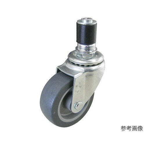 STF型キャスター自在車ゴムパイプ差し込み式