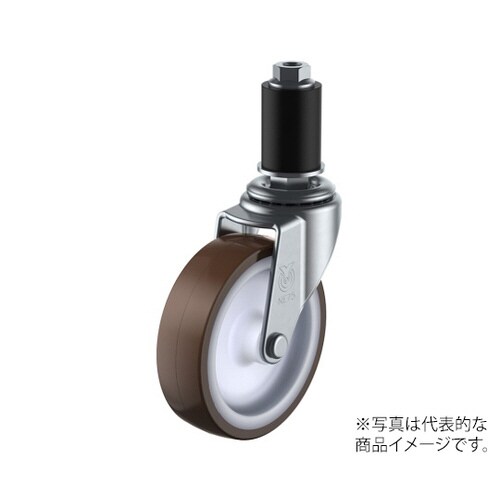 LTF型キャスター自在車ゴムパイプ差し込み式