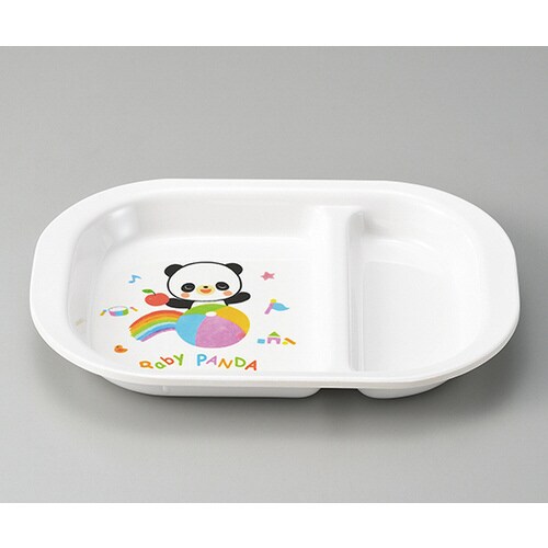 角ランチ皿 赤ちゃんパンダ PA−10