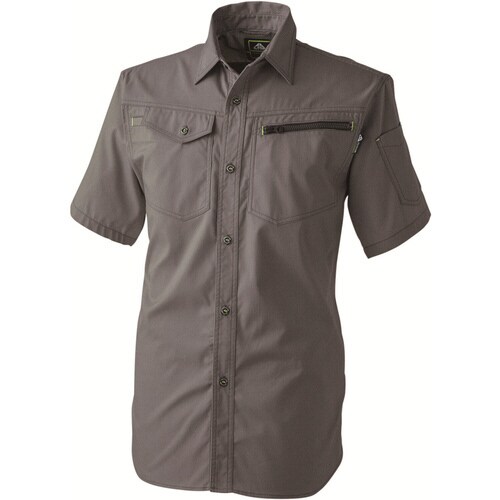 ドビー半袖シャツ オリーブ M