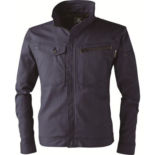 ドビー長袖ブルゾン紺黒LL