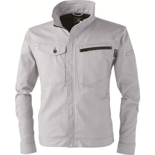 ドビー長袖ブルゾンアッシュ3L