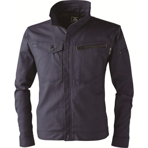 ドビー長袖ブルゾン紺黒8L