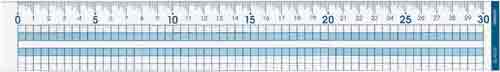 方眼直線定規 メモリサイズ30cm 5本