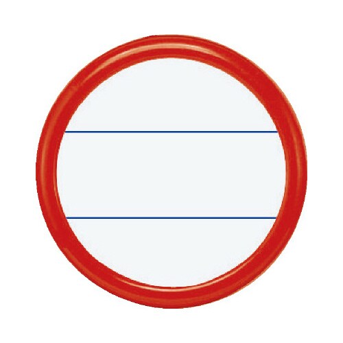 丸型名札安全ピン・クリップ両用型 直径50mm赤