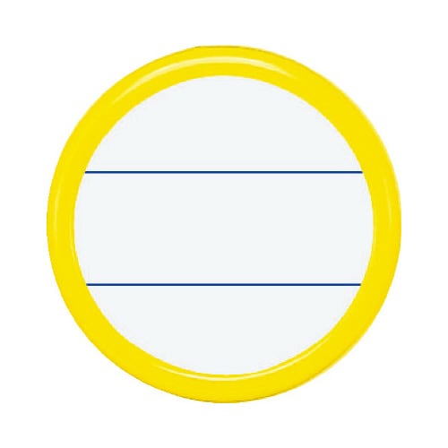 丸型名札安全ピン・クリップ両用型 直径50mm黄