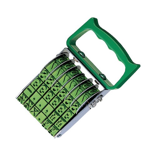 回転印 欧文数字 初号6連 明朝体