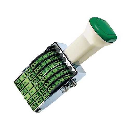 回転印 欧文数字 2号6連 明朝体