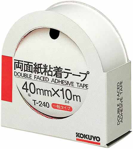 両面紙粘着テープ40mm×10m カッター付き