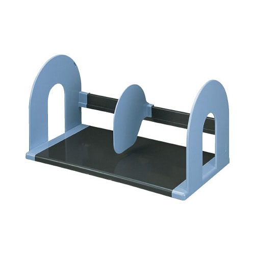 ブックスタンド 幅420 仕切板可動式 ブルー