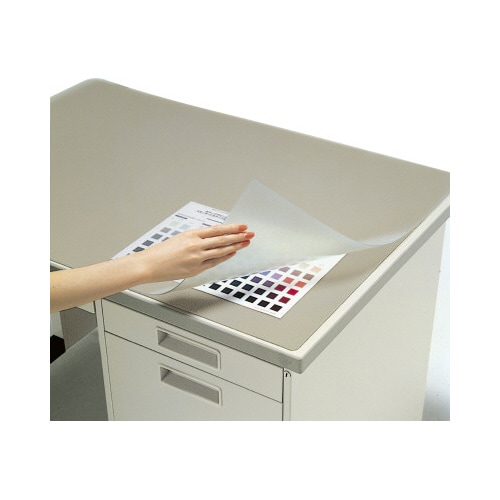 デスクマット軟質つや消W下敷付 600×450mm