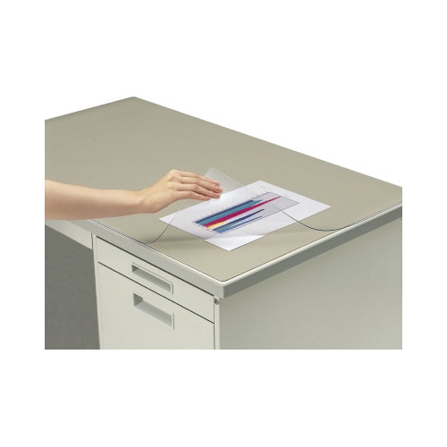 デスクマット軟質 下敷付/灰 902×622mm