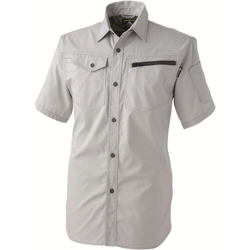 ドビー半袖シャツ アッシュ 灰 M