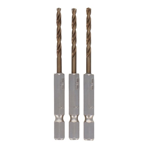3本組ショートサイズコバルトHSS鋼ドリル刃セット