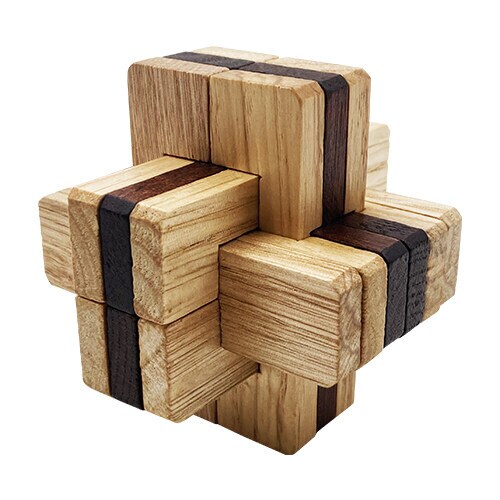 木製立体パズル KUMUZ ロック・ロック