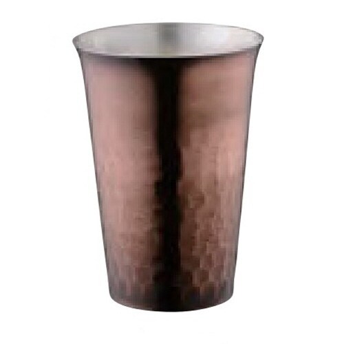 華ぐいのみストレート槌目90mlブロンズ