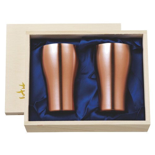 華 タンブラー 200ml 銅ミラー桐箱2ヶセット