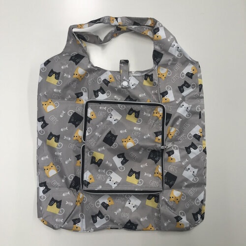 日販 おサイフ型エコバッグネコ グレー