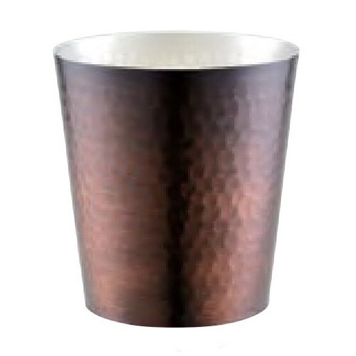 華ロックグラス槌目300mlブロンズ