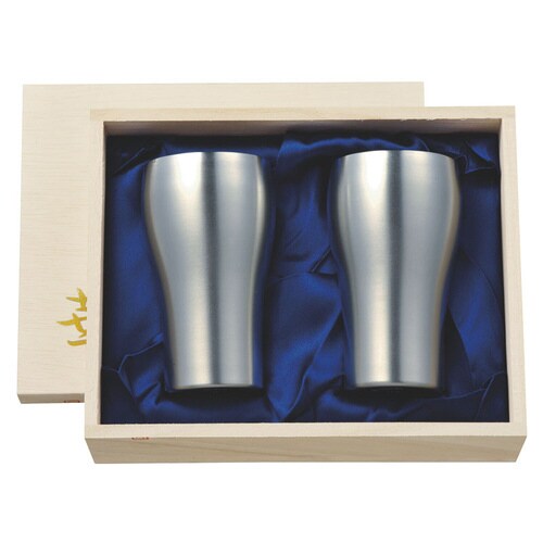 華タンブラー 200ml 艶消し 桐箱2set