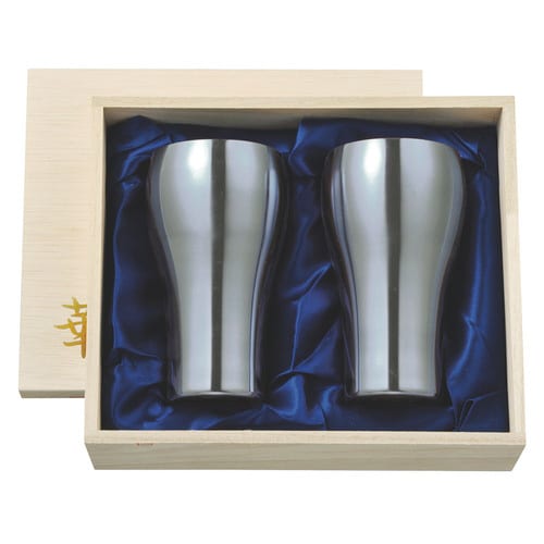 華 タンブラー 300ml 艶消し 桐箱2ヶセット