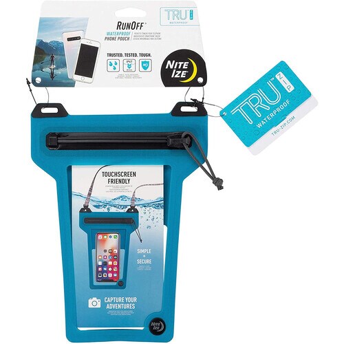 NTZ ランオフ ウォーターP モバイルポーチ 青