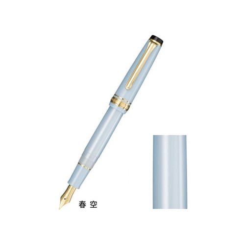 四季織 雪月空葉 青空 万年筆 極細