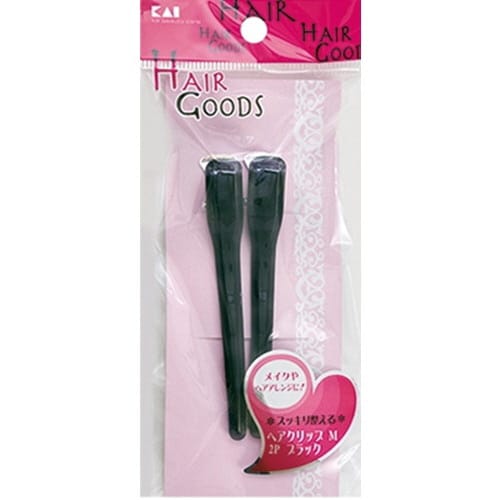 HG ヘアークリップ M 2P 黒