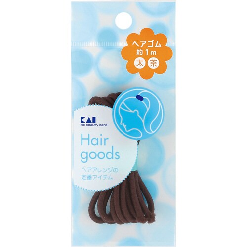 SS ヘアゴム太 茶