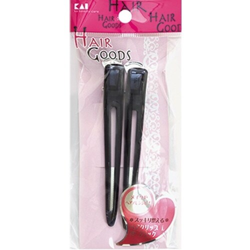 HG ヘアークリップ L 2P 黒