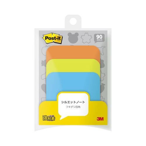 シルエットノート強粘着吹き出し四角X10