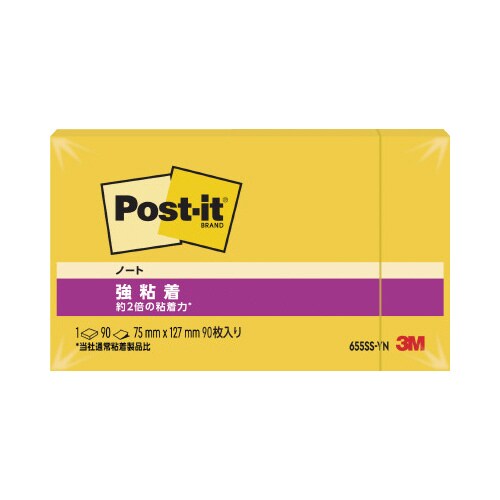 ポストイット強粘着75×127ネオン黄1冊X10