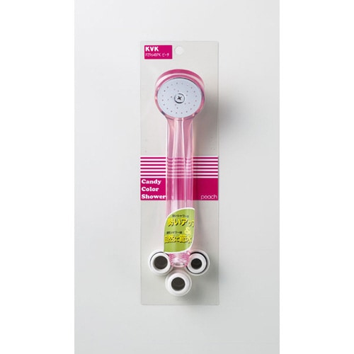 スケルトンシャワーヘッド 節水 ピーチ