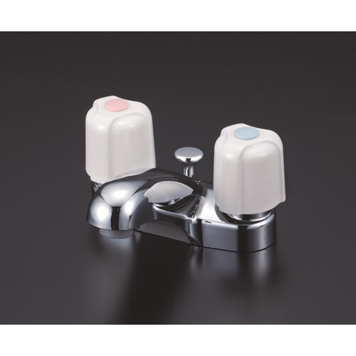 洗面2ハンドル混合栓 ポップ式