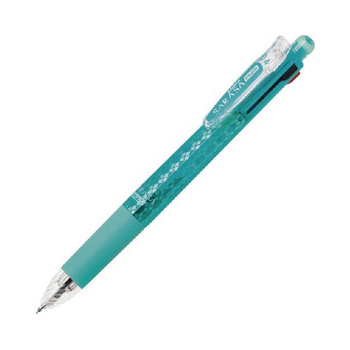 多機能ボールペンサラサマルチ0.4 青緑軸X10