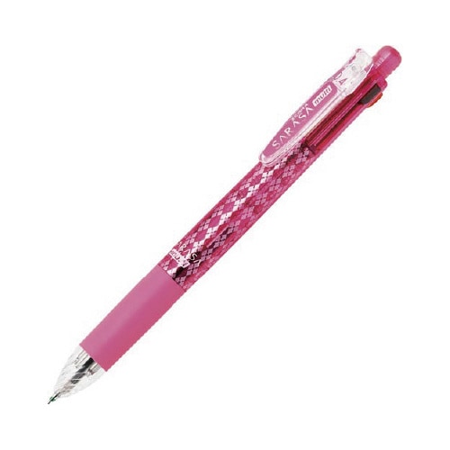 多機能ボールペンサラサマルチ0.4 桃軸X10