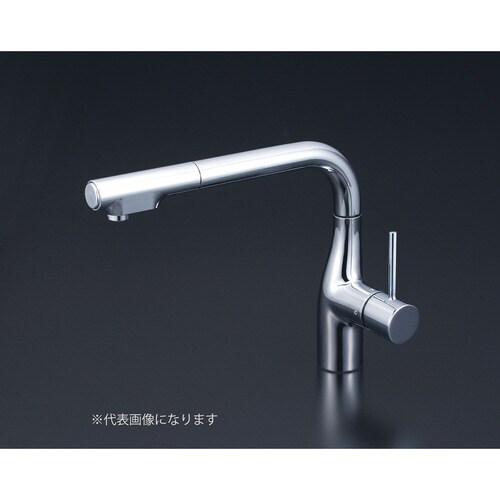 流し台用シングルレバー式シャワー付混合栓(撥水)